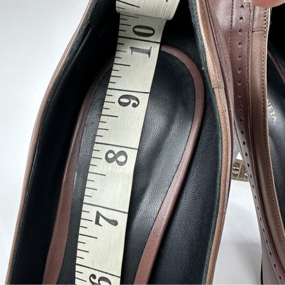 Bottega Veneta Women’s Brown Designer Oxford Leather Platform Heels EU 40 - Picture 14 of 15